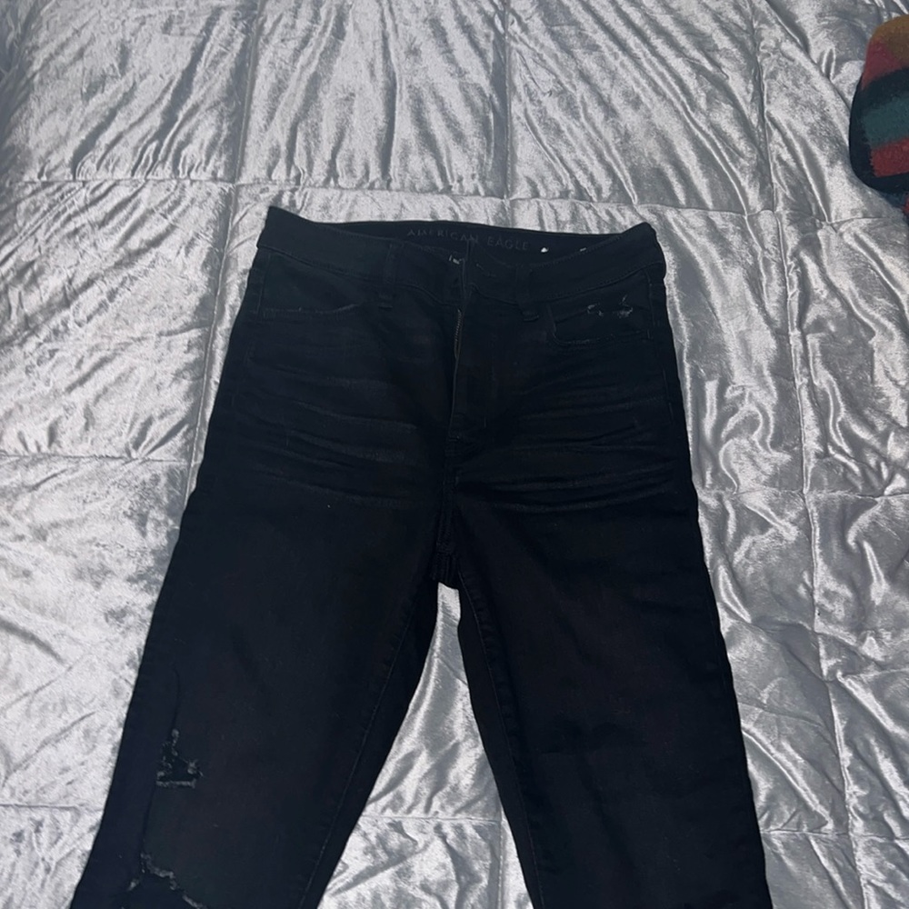 American Eagle ripped black jeans